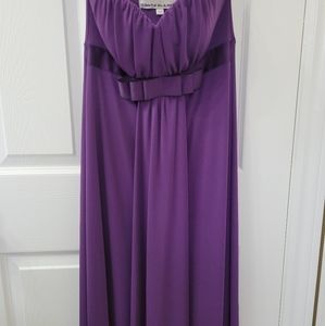 Costa Blanca Purple strapless cocktail dress